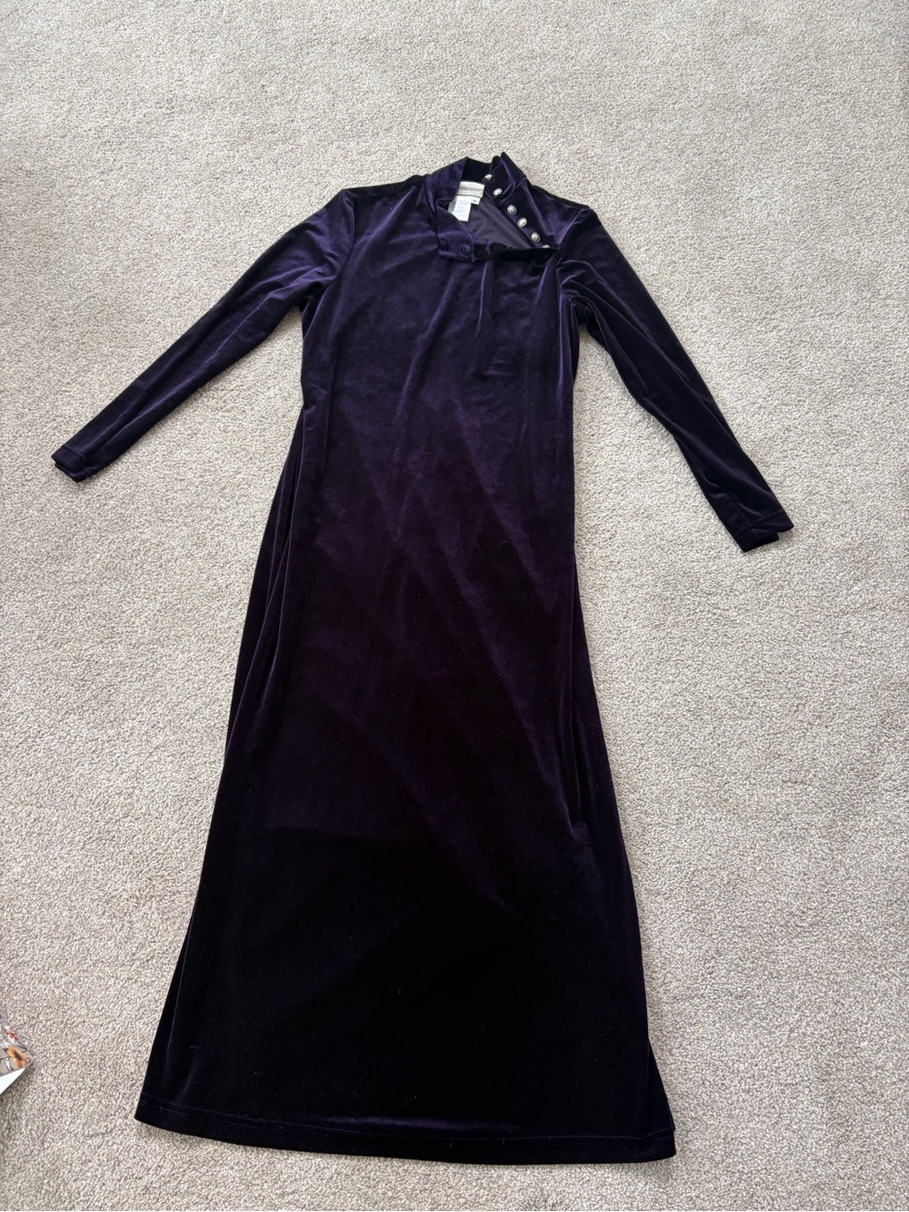 Coldwater Creek Velvet Maxi Dress in Deep Purple